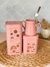 Set Tarros Cuadrados Life is Good Rosa viejo - comprar online