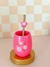 Mate + bombilla FLOWERS Fucsia