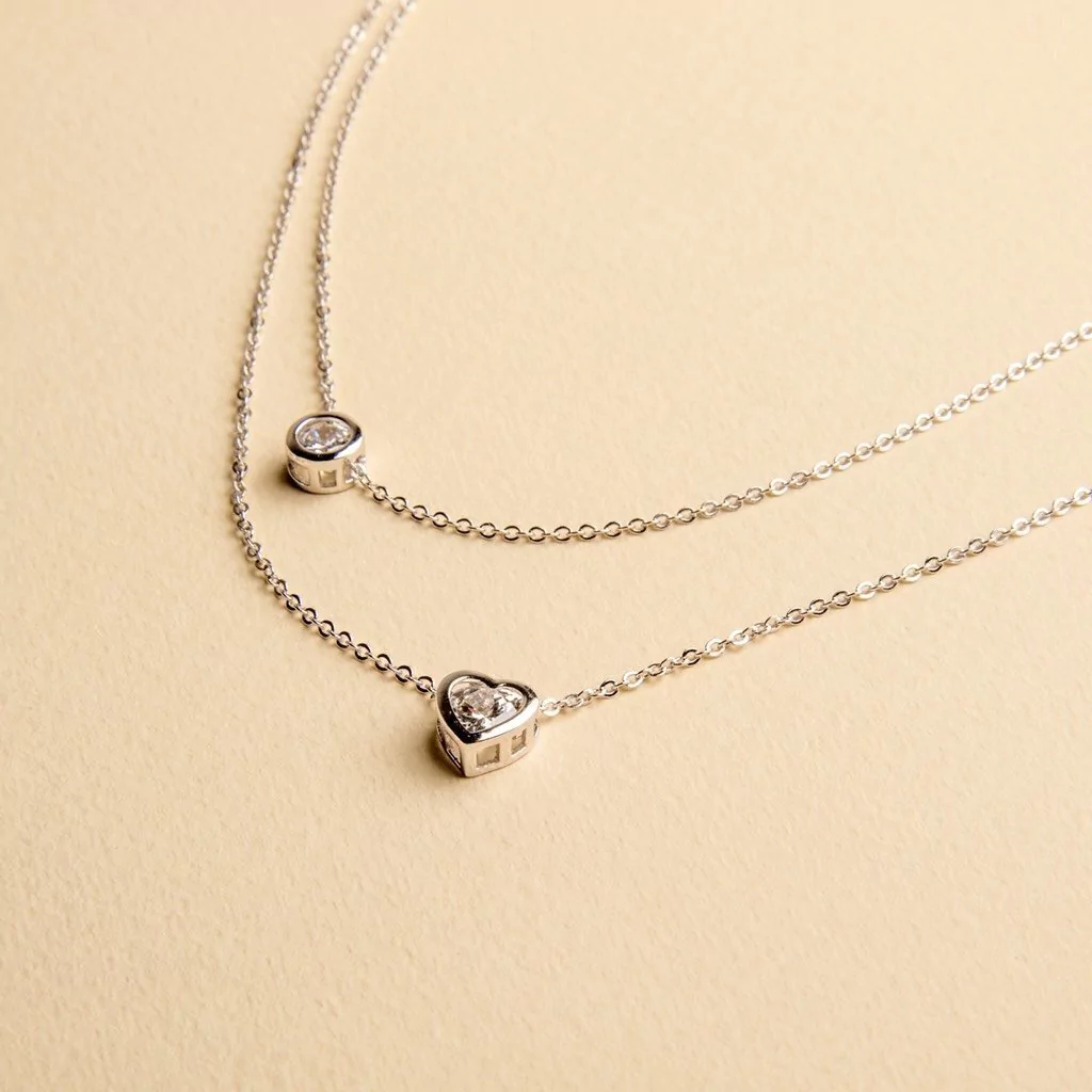 COLLAR CORAZON PLATA 925