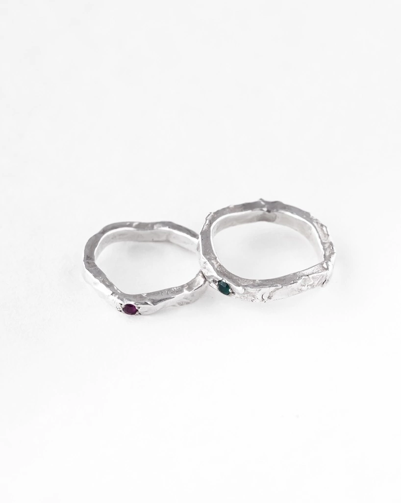 ANILLO PLATA 925 GRANATE