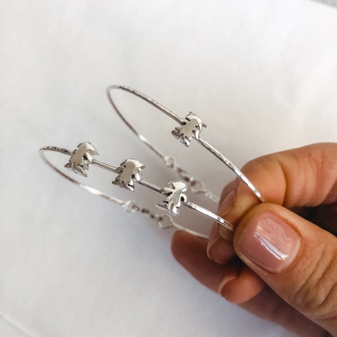 Pulsera 3 Siluetas (Estrella + Nena + Estrella)