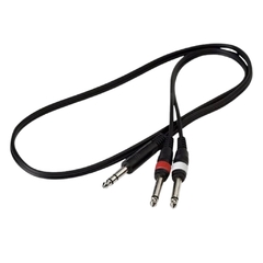 Cable 2 plug 6.5 mono a 1 plug 6.5 stereo