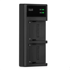 Cargador dual de baterias 9v Li-Ion Battery & Charger + 2 Baterias recargables incluidas