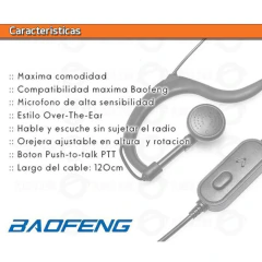 Auricular manos libres para handies baofeng para modelo UV-R5 - Crossover