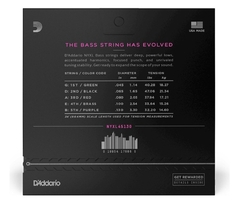 Cuerdas Bajo Eléctrico 45 - 130 Daddario Strings - Crossover