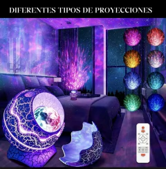 Proyector Galaxia Nebulosa Huevo Parlante Lampara De Noche - tienda online