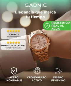 Reloj Gadnic Cuarzo Analógico Resistente Al Agua Elegante en internet