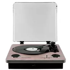 Tocadiscos Gadnic Madera Bluetooth Portátil 3 Velocidades FM USB Aux-In SD
