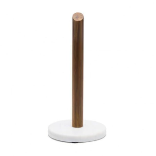 Nonfork® Porta Rollo Marmol Blanco y Acacia 15 x 30 cm H (N8753012)
