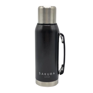 Termo Sakura Negro Acero Inox. 1 Lts. (26770B-B)