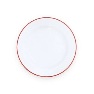 Nonfork® Enamelware Vintage Classic Plato Playo Enlozado 25.5 Cm B/R (N832061R)