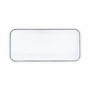 Nonfork® Enamelware Vintage Classic Bandeja Rect. 35x12.7x2h Cm B/N (N839120N)