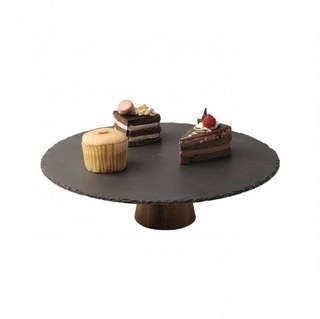 Nonfork® Pie De Torta Laja Y Acacia 24cm x 12 H (N8752024)