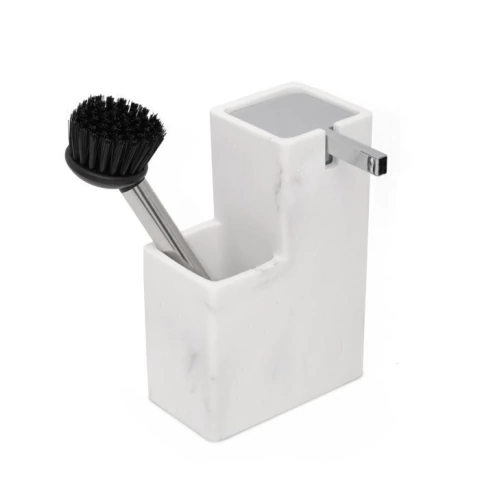 Dispenser Con Porta Cepillo Salerno Blanco (0560W)
