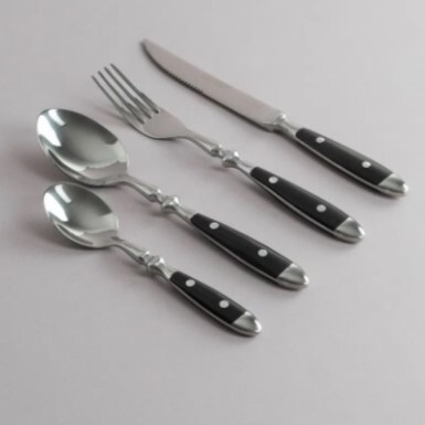 Set De Cubiertos Bistro Negro - Box 24 piezas (9TTBOX24)