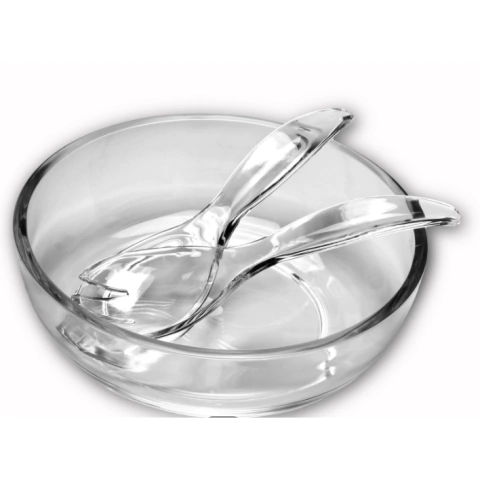 Cubiertos Para ensalada Acrilico Cristal (ACUBGR)
