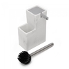Dispenser Con Porta Cepillo Salerno Blanco (0560W) - comprar online