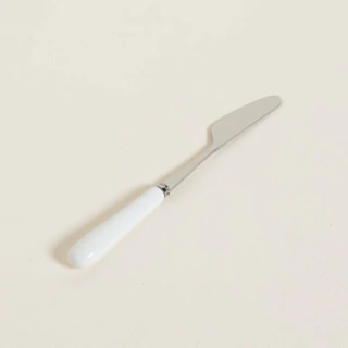 Untador Acero Mango Ceramica Blanco (0520039)