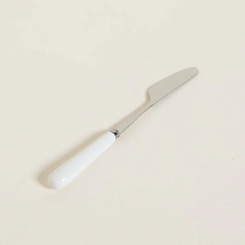 Untador Acero Mango Ceramica Blanco (0520039)