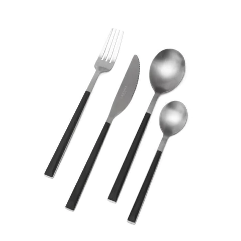 Set Cubiertos 24 Pzas Sakura Black Acero (19770-SB)