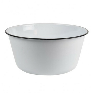Nonfork® Enamelware Vintage Classic Bowl Recto 26x13 Cm B/N (N832053N)