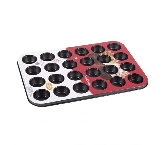 Betty Crocker® Molde Mini Muffing 24 Cup 38.5x26.5x18.5x3 0.4 mm (BC1041)