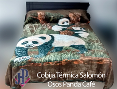 Cobija Térmica Salomón Osos Panda Café - comprar online