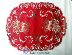 Individual Navideño Velas Rojo Ovalado en internet