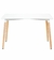 Mesa Eames de comedor Nórdica, patas de madera, tapa laca importada
