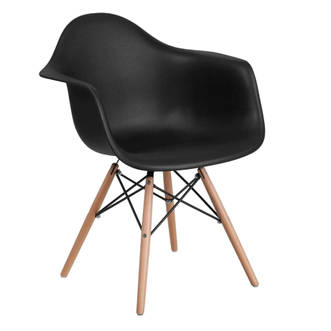 Sillón Eames, patas de madera