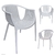 Sillón Outdoor, Sillon blanco exterior, Sillon de pvc moderno set x 4 - comprar online