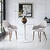 Sillón Cuore de Comedor Moderna Tapizada de Tela con Patas de Madera en Gris Claro - comprar online