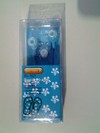 Fone de ouvido Chinelo Azul e Branco IN 101 - Kit