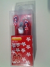 Fone de ouvido Chinelo Vermelho e Branco IN 101 - Kit