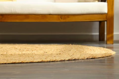 ALFOMBRA TEJIDA DE YUTE NATURAL 120cm - tienda online