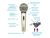 Microfone com fio Leson SM58 P4* Champagnhe - Ponto Eletrônico