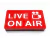 Aviso Luminoso Live On Air Face Dupla Teto e Parede