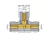 Adaptador UHF (T) tripla fêmea - Klc - KA-5 - Ponto Eletrônico