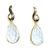 Brinco Cristal Gota Facetada Base Seis. - Marie Mancini