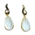 Brinco Cristal Gota Facetada Base Seis. - comprar online