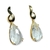 Brinco Cristal Gota Facetada Base Seis.