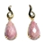Brinco Rodonita Gota Facetada Base Seis. - comprar online