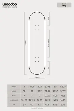Tabla de skate WOODOO "MULTIPLIED" TUFF GLUE- W2- RED en internet