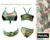 Malla 2 Piezas Deportiva Bikini Sport Mujer Estampado Loro Verde (505)