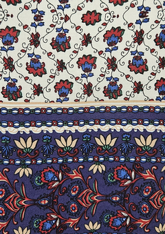 Vestido Tunica Camisolas Estampada Azul Talle Unico (S/M) - nofret