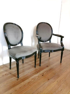 Juego de Comedor Oval Luis XVI x8u - MERCI