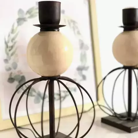 VELADOR GLOBO CON BOCHA DE CERÁMICA - comprar online