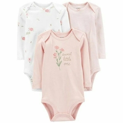 CARTER's Pack 3 Bodys Mangas Largas "Sweet Little One"
