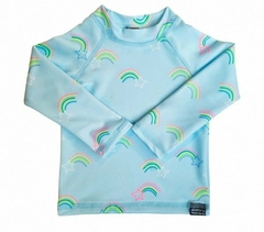 Remera Filtro UV 50 Beba Nena Manga Larga "Rainbow"