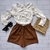 SHORT KIM ENGOMADO CHOCO - comprar online